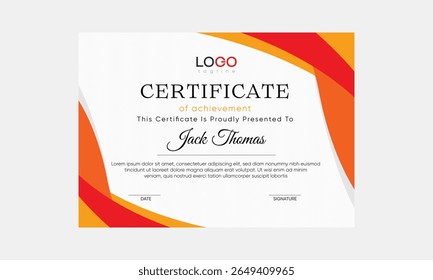 certificate inspirational design. vector certificate. simple certificates design