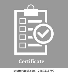 Certificate or insurance Icon Concept