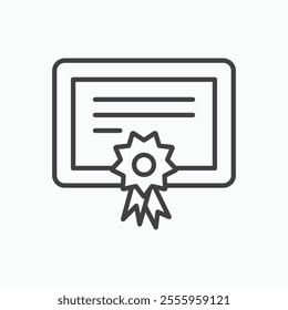Certificate isolated icon. vector illustration.