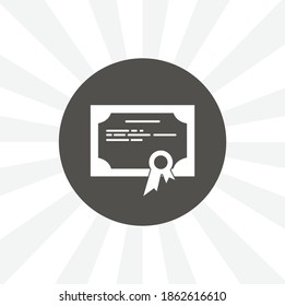 icono de vector aislado de certificado. elemento de diseño educativo