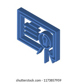 Certificate isometric left top view 3D icon