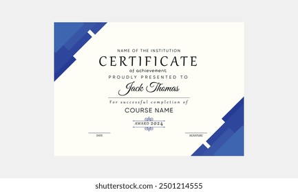 Diseño de diseño de certificado. Certificados simples. Certificado de formación profesional