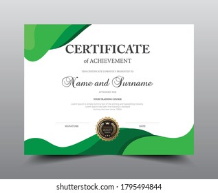 Certificate layout design template. Luxury & Modern style, Flat style vector illustration artwork.