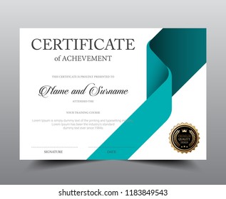Certificate layout template design, Luxury and Modern style, vector illustration artwork.