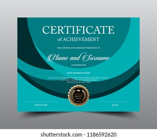 Certificate layout template design, Luxury and Modern style, vector illustration artwork.