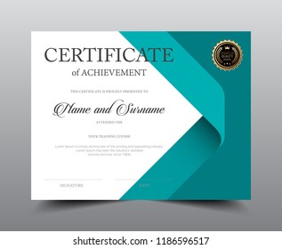 Certificate layout template design, Luxury and Modern style, vector illustration artwork.