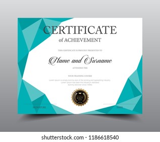Certificate layout template design, Luxury and Modern style, vector illustration artwork.