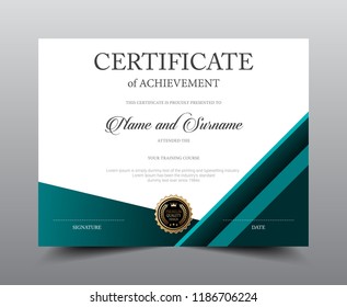 Certificate layout template design, Luxury and Modern style, vector illustration artwork.