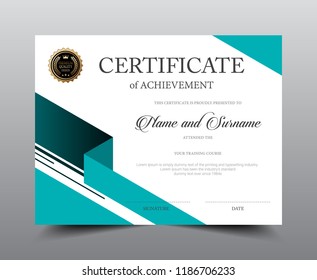 Certificate layout template design, Luxury and Modern style, vector illustration artwork.