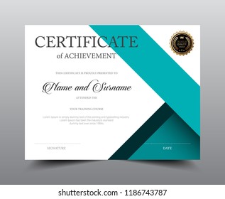 Certificate layout template design, Luxury and Modern style, vector illustration artwork.