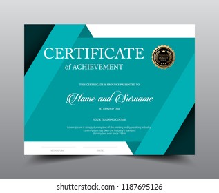 Certificate layout template design, Luxury and Modern style, vector illustration artwork.