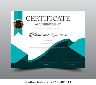 Certificate layout template design, Luxury and Modern style, vector illustration artwork.