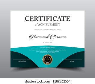 Certificate layout template design, Luxury and Modern style, vector illustration artwork.