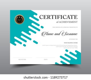Certificate layout template design, Luxury and Modern style, vector illustration artwork.