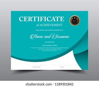 Certificate layout template design, Luxury and Modern style, vector illustration artwork.