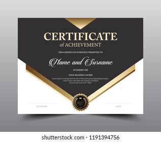 Certificate layout template design, Luxury and Modern style, vector illustration artwork.