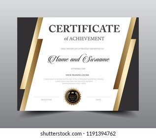 Certificate layout template design, Luxury and Modern style, vector illustration artwork.