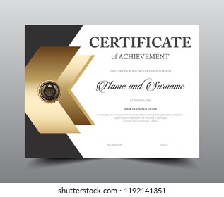 Certificate layout template design, Luxury and Modern style, vector illustration artwork.