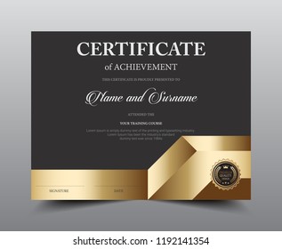 Certificate layout template design, Luxury and Modern style, vector illustration artwork.