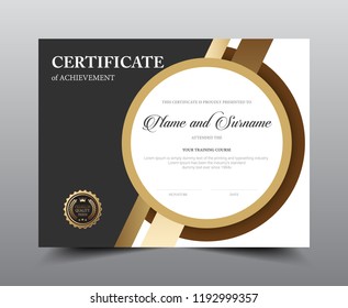 Certificate layout template design, Luxury and Modern style, vector illustration artwork.