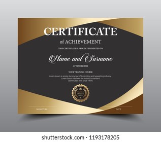 Certificate layout template design, Luxury and Modern style, vector illustration artwork.