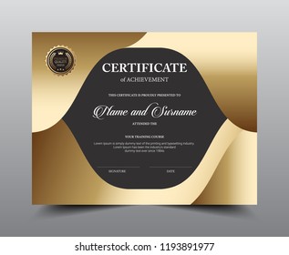 Certificate layout template design, Luxury and Modern style, vector illustration artwork.