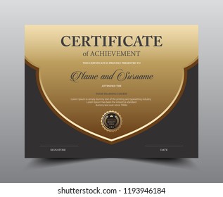 Certificate layout template design, Luxury and Modern style, vector illustration artwork.