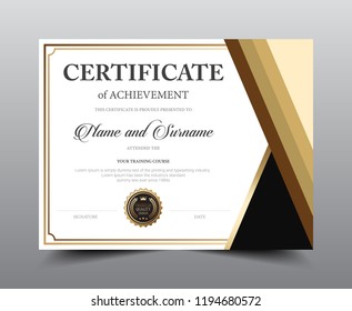 Certificate layout template design, Luxury and Modern style, vector illustration artwork.