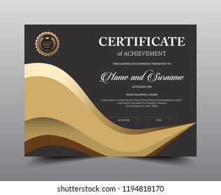 Certificate layout template design, Luxury and Modern style, vector illustration artwork.