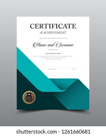 Certificate layout template design, Luxury and Modern style, vector illustration artwork.