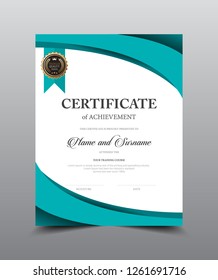 Certificate layout template design, Luxury and Modern style, vector illustration artwork.