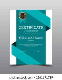 Certificate layout template design, Luxury and Modern style, vector illustration artwork.