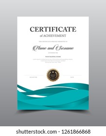 Certificate layout template design, Luxury and Modern style, vector illustration artwork.