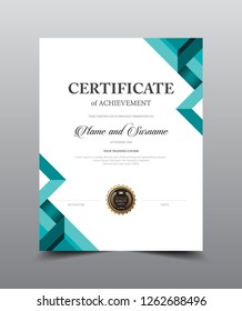 Certificate layout template design, Luxury and Modern style, vector illustration artwork.