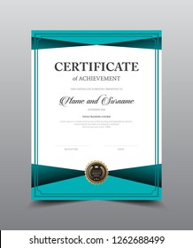 Certificate layout template design, Luxury and Modern style, vector illustration artwork.