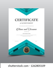 Certificate layout template design. Luxury and Modern style, vector illustration artwork.