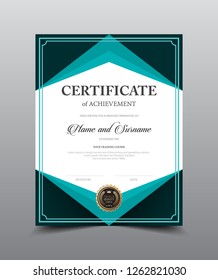 Certificate layout template design. Luxury and Modern style, vector illustration artwork.