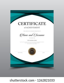 Certificate layout template design. Luxury and Modern style, vector illustration artwork.