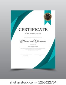 Certificate layout template design. Luxury and Modern style, vector illustration artwork.