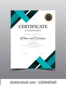 Certificate layout template design. Luxury and Modern style, vector illustration artwork.