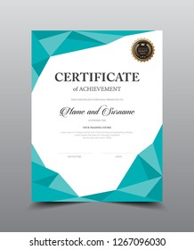 Certificate layout template design. Luxury and Modern style, vector illustration artwork.