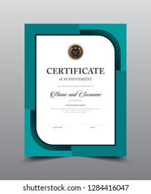 Certificate layout template design. Luxury and Modern style, vector illustration artwork.