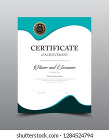 Certificate layout template design. Luxury and Modern style, vector illustration artwork.