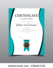 Certificate layout template design. Luxury and Modern style, vector illustration artwork.