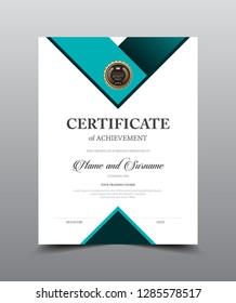 Certificate layout template design. Luxury and Modern style, vector illustration artwork.