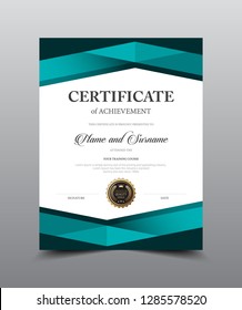 Certificate layout template design. Luxury and Modern style, vector illustration artwork.