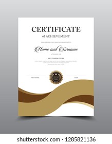 Certificate layout template design. Luxury and Modern style, vector illustration artwork.