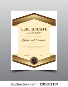 Certificate layout template design. Luxury and Modern style, vector illustration artwork.