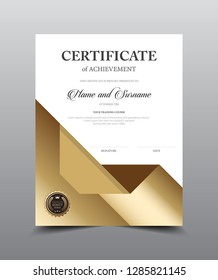 Certificate layout template design. Luxury and Modern style, vector illustration artwork.