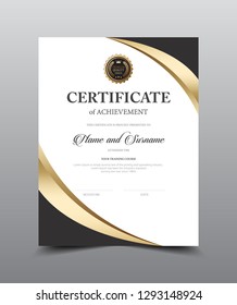Certificate layout template design. Luxury and Modern style, vector illustration artwork.